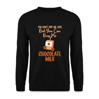 Chocolate Milk Lover Gifts - Unisex Sweatshirt - black - Front - Alina (178cm) & Michal (187cm)