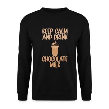 Cadeaux pour amateurs de lait au chocolat - Sweat-shirt Unisexe - noir - Devant - Alina (178cm) & Michal (187cm)