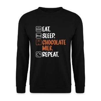 Cadeaux pour amateurs de lait au chocolat - Sweat-shirt Unisexe - noir - Devant - Alina (178cm) & Michal (187cm)