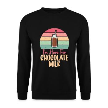 Cadeaux pour amateurs de lait au chocolat - Sweat-shirt Unisexe - noir - Devant - Alina (178cm) & Michal (187cm)