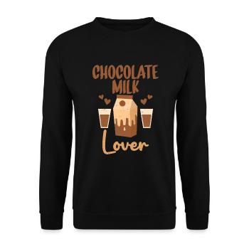 Cadeaux pour amateurs de lait au chocolat - Sweat-shirt Unisexe - noir - Devant - Alina (178cm) & Michal (187cm)