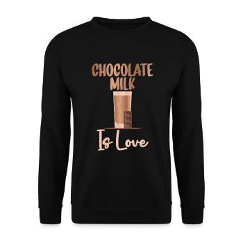 Cadeaux pour amateurs de lait au chocolat - Sweat-shirt Unisexe - noir - Devant - Alina (178cm) & Michal (187cm)