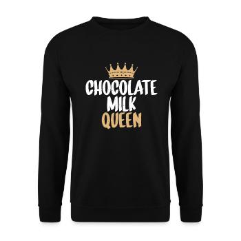 Chocolate Milk Lover Gifts - Unisex Sweatshirt - black - Front - Alina (178cm) & Michal (187cm)