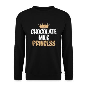 Schokolade Milchliebhaber Geschenke - Unisex Pullover - Schwarz - Vorne - Alina (178cm) & Michal (187cm)