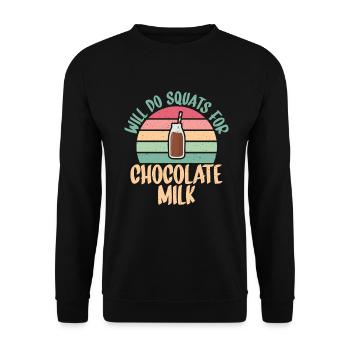 Cadeaux pour amateurs de lait au chocolat - Sweat-shirt Unisexe - noir - Devant - Alina (178cm) & Michal (187cm)
