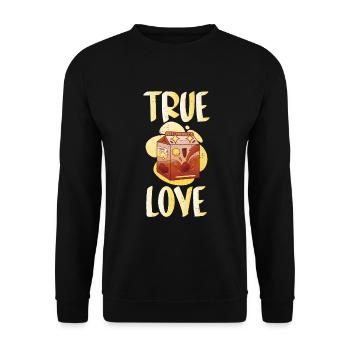 Cadeaux pour amateurs de lait au chocolat - Sweat-shirt Unisexe - noir - Devant - Alina (178cm) & Michal (187cm)