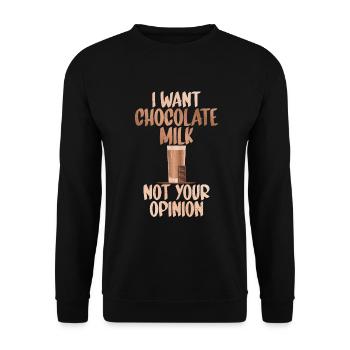 Cadeaux pour amateurs de lait au chocolat - Sweat-shirt Unisexe - noir - Devant - Alina (178cm) & Michal (187cm)