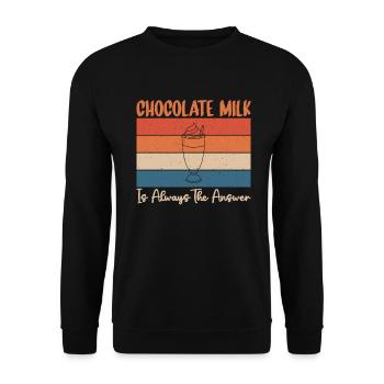 Cadeaux pour amateurs de lait au chocolat - Sweat-shirt Unisexe - noir - Devant - Alina (178cm) & Michal (187cm)
