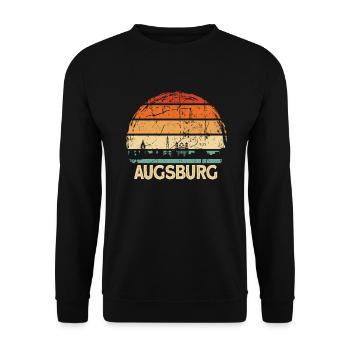 Augsburg - Unisex Sweatshirt - black - Front - Alina (178cm) & Michal (187cm)