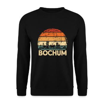 Bochum - Sweat-shirt Unisexe - noir - Devant - Alina (178cm) & Michal (187cm)