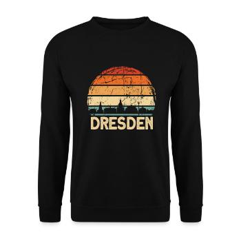 Dresden - Unisex Sweatshirt - black - Front - Alina (178cm) & Michal (187cm)