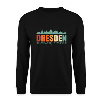 Dresden - Unisex Sweatshirt - black - Front - Alina (178cm) & Michal (187cm)