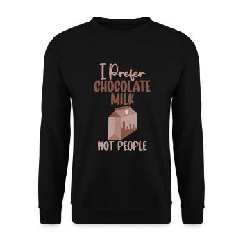 Cadeaux pour amateurs de lait au chocolat - Sweat-shirt Unisexe - noir - Devant - Alina (178cm) & Michal (187cm)