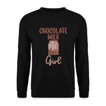 Cadeaux pour amateurs de lait au chocolat - Sweat-shirt Unisexe - noir - Devant - Alina (178cm) & Michal (187cm)