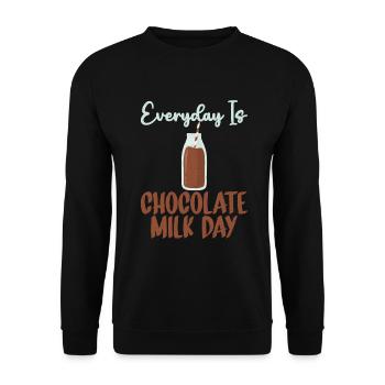 Schokolade Milchliebhaber Geschenke - Unisex Pullover - Schwarz - Vorne - Alina (178cm) & Michal (187cm)