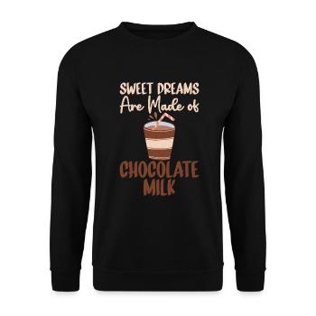 Cadeaux pour amateurs de lait au chocolat - Sweat-shirt Unisexe - noir - Devant - Alina (178cm) & Michal (187cm)