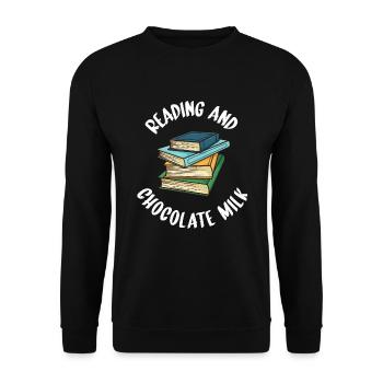 Schokolade Milchliebhaber Geschenke - Unisex Pullover - Schwarz - Vorne - Alina (178cm) & Michal (187cm)