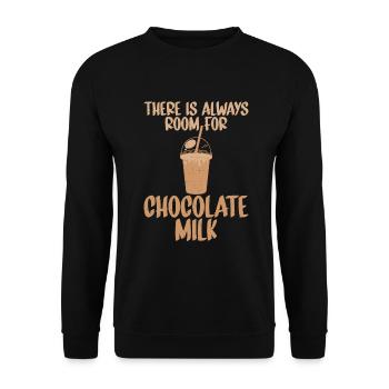Chocolate Milk Lover Gifts - Unisex Sweatshirt - black - Front - Alina (178cm) & Michal (187cm)