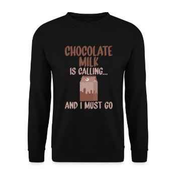 Cadeaux pour amateurs de lait au chocolat - Sweat-shirt Unisexe - noir - Devant - Alina (178cm) & Michal (187cm)