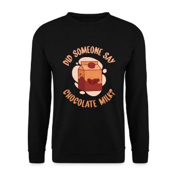 Cadeaux pour amateurs de lait au chocolat - Sweat-shirt Unisexe - noir - Devant - Alina (178cm) & Michal (187cm)