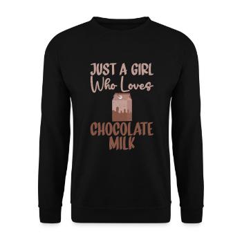 Cadeaux pour amateurs de lait au chocolat - Sweat-shirt Unisexe - noir - Devant - Alina (178cm) & Michal (187cm)