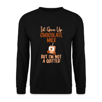 Cadeaux pour amateurs de lait au chocolat - Sweat-shirt Unisexe - noir - Devant - Alina (178cm) & Michal (187cm)