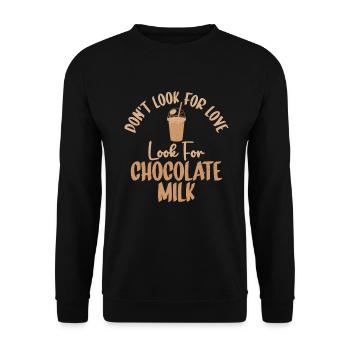 Cadeaux pour amateurs de lait au chocolat - Sweat-shirt Unisexe - noir - Devant - Alina (178cm) & Michal (187cm)