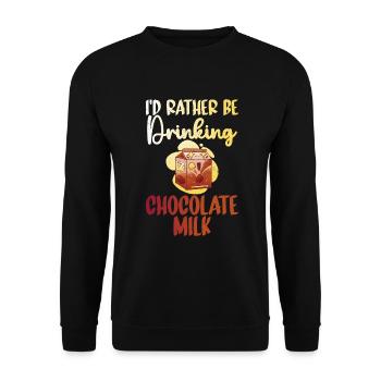 Cadeaux pour amateurs de lait au chocolat - Sweat-shirt Unisexe - noir - Devant - Alina (178cm) & Michal (187cm)
