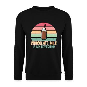 Cadeaux pour amateurs de lait au chocolat - Sweat-shirt Unisexe - noir - Devant - Alina (178cm) & Michal (187cm)