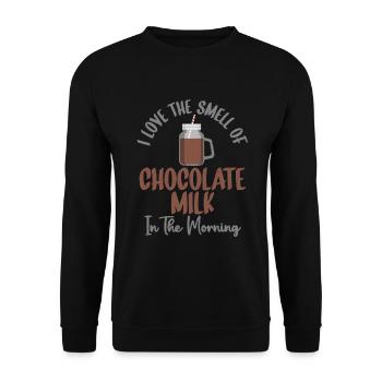 Cadeaux pour amateurs de lait au chocolat - Sweat-shirt Unisexe - noir - Devant - Alina (178cm) & Michal (187cm)