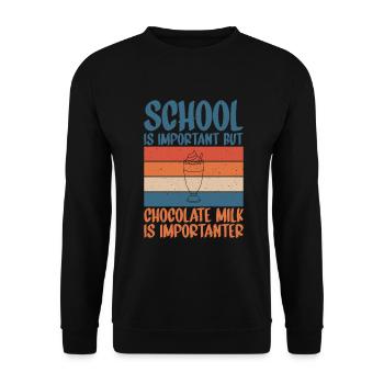 Cadeaux pour amateurs de lait au chocolat - Sweat-shirt Unisexe - noir - Devant - Alina (178cm) & Michal (187cm)