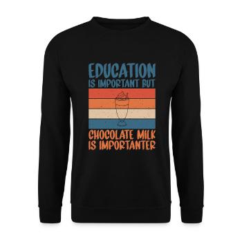 Cadeaux pour amateurs de lait au chocolat - Sweat-shirt Unisexe - noir - Devant - Alina (178cm) & Michal (187cm)