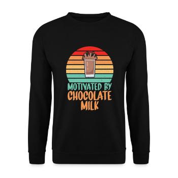 Cadeaux pour amateurs de lait au chocolat - Sweat-shirt Unisexe - noir - Devant - Alina (178cm) & Michal (187cm)