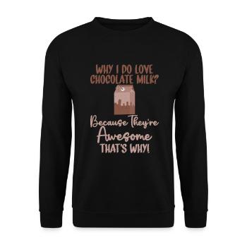 Cadeaux pour amateurs de lait au chocolat - Sweat-shirt Unisexe - noir - Devant - Alina (178cm) & Michal (187cm)