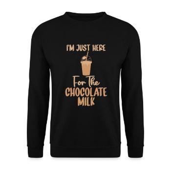 Chocolate Milk Lover Gifts - Unisex Sweatshirt - black - Front - Alina (178cm) & Michal (187cm)