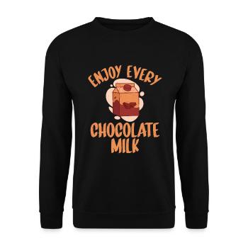 Cadeaux pour amateurs de lait au chocolat - Sweat-shirt Unisexe - noir - Devant - Alina (178cm) & Michal (187cm)
