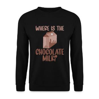 Chocolate Milk Lover Gifts - Unisex Sweatshirt - black - Front - Alina (178cm) & Michal (187cm)