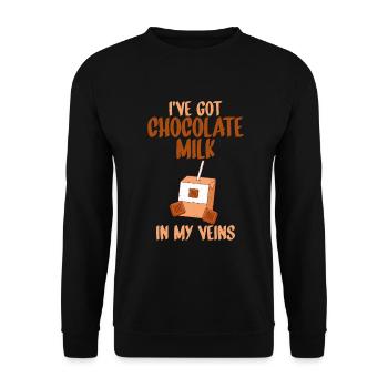 Cadeaux pour amateurs de lait au chocolat - Sweat-shirt Unisexe - noir - Devant - Alina (178cm) & Michal (187cm)