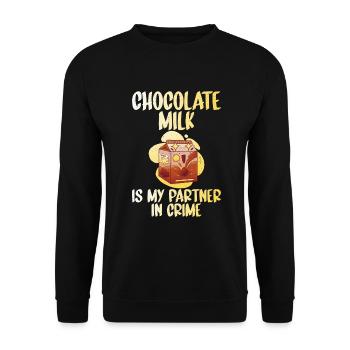 Cadeaux pour amateurs de lait au chocolat - Sweat-shirt Unisexe - noir - Devant - Alina (178cm) & Michal (187cm)