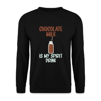 Cadeaux pour amateurs de lait au chocolat - Sweat-shirt Unisexe - noir - Devant - Alina (178cm) & Michal (187cm)