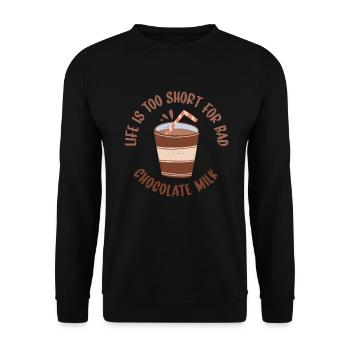 Cadeaux pour amateurs de lait au chocolat - Sweat-shirt Unisexe - noir - Devant - Alina (178cm) & Michal (187cm)