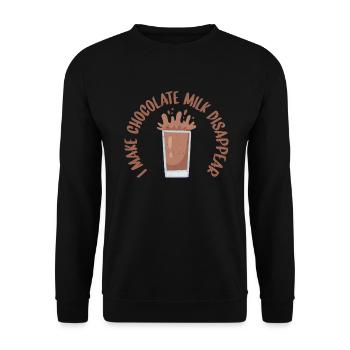 Chocolate Milk Lover Gifts - Unisex Sweatshirt - black - Front - Alina (178cm) & Michal (187cm)