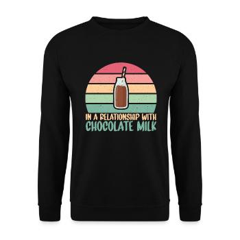 Cadeaux pour amateurs de lait au chocolat - Sweat-shirt Unisexe - noir - Devant - Alina (178cm) & Michal (187cm)