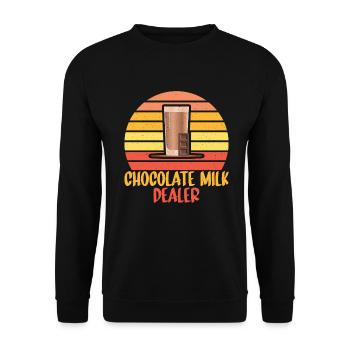 Chocolate Milk Lover Gifts - Unisex Sweatshirt - black - Front - Alina (178cm) & Michal (187cm)