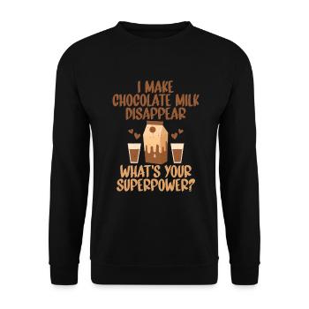 Cadeaux pour amateurs de lait au chocolat - Sweat-shirt Unisexe - noir - Devant - Alina (178cm) & Michal (187cm)