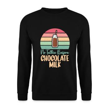 Cadeaux pour amateurs de lait au chocolat - Sweat-shirt Unisexe - noir - Devant - Alina (178cm) & Michal (187cm)