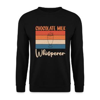 Chocolate Milk Lover Gifts - Unisex Sweatshirt - black - Front - Alina (178cm) & Michal (187cm)