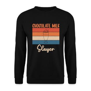 Cadeaux pour amateurs de lait au chocolat - Sweat-shirt Unisexe - noir - Devant - Alina (178cm) & Michal (187cm)