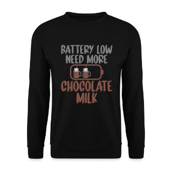 Cadeaux pour amateurs de lait au chocolat - Sweat-shirt Unisexe - noir - Devant - Alina (178cm) & Michal (187cm)