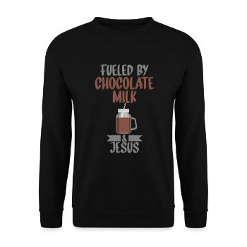 Cadeaux pour amateurs de lait au chocolat - Sweat-shirt Unisexe - noir - Devant - Alina (178cm) & Michal (187cm)
